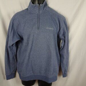 Columbia Men Blue 1/4 Zip Sweater Size M